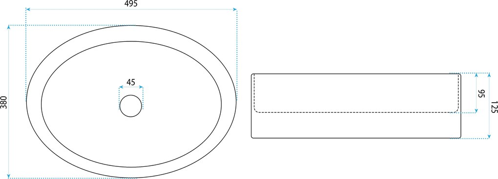 Умивалник за плот REA Mirella Black