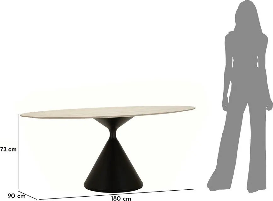 Трапезна маса 90x180 cm Space – Mauro Ferretti