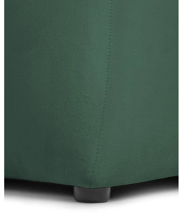 Зелен кадифен ъглов диван (ляв ъгъл) Cube – Bonami Selection