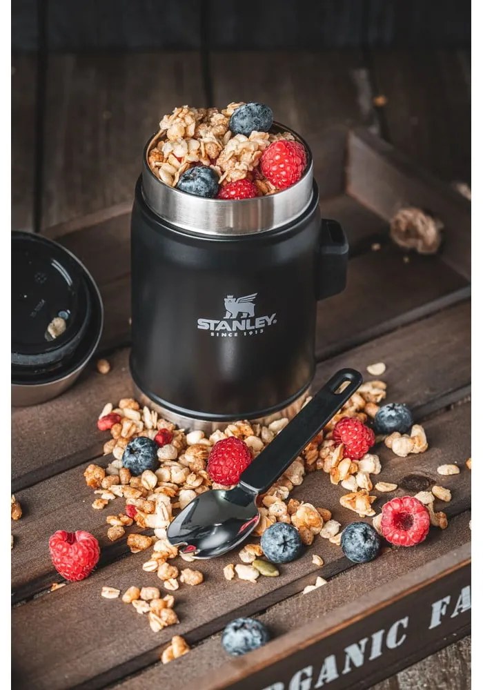 Черен термос за храна от неръждаема стомана 400 ml Legendary Classic Black – Stanley