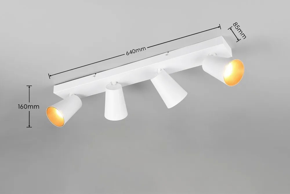 Бял прожектор ø 8 cm Sharp – Trio