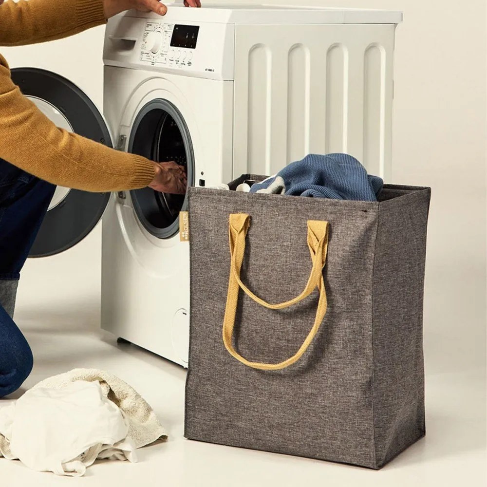 Сив текстилен кош за пране 53 l Laundry Hub Tweed – Rolser