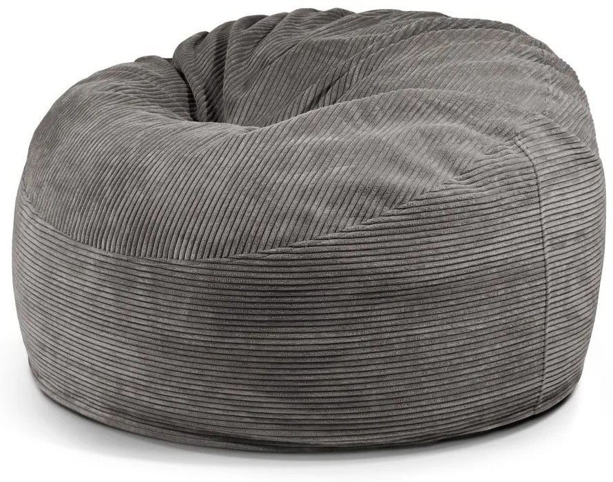 Тъмносив пуф от рипсено кадифе Om 110 – SLOWDOWN