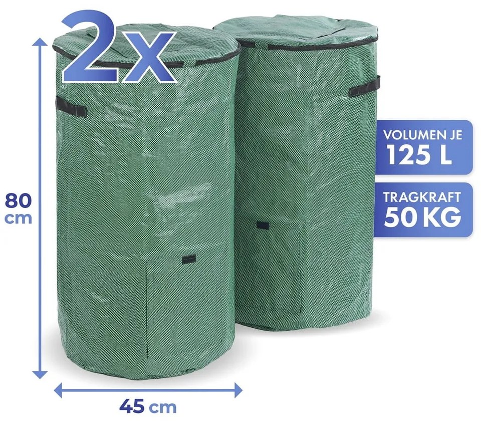 Зелен компостер 2 бр. 125 l – Maximex
