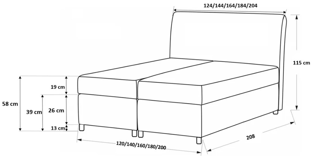 Тапицирано легло Fava-Mwb-120 x 200