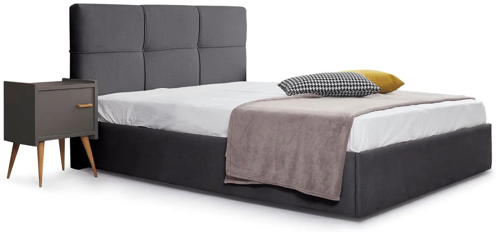Тапицирано легло Manhattan-Anthraki-110 x 200-Χωρίς μηχανισμό ανύψωσης
