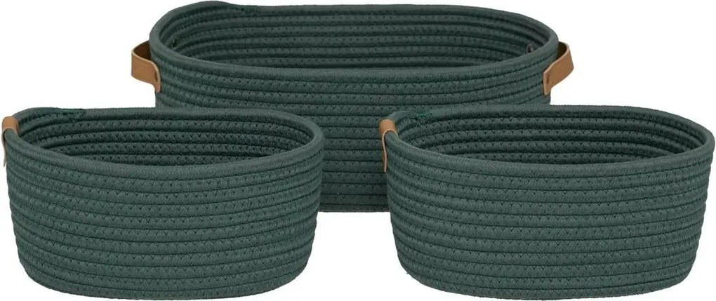 Сет кош за съхранение 5five Ficus, 3 бр - Слонова кост