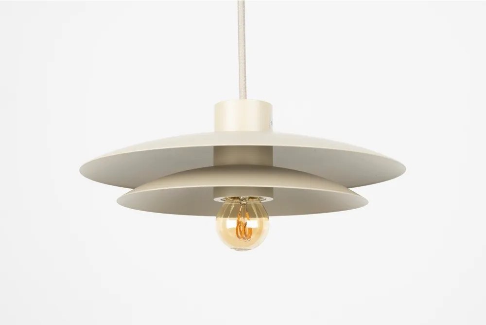 Бежово метално висящо осветително тяло ø 26,5 cm Wubbo – White Label