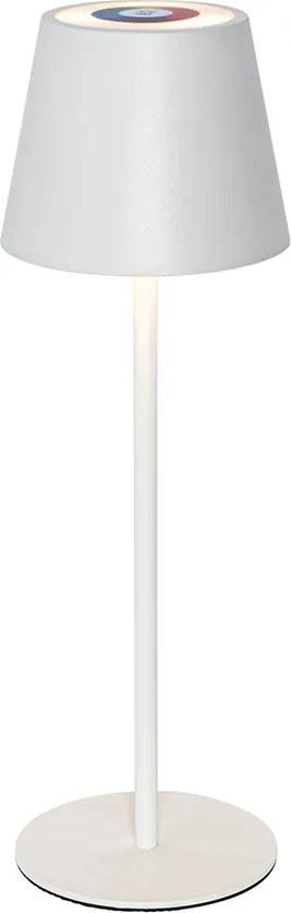 Настолна лампа бяла с LED димер и презареждаща RGB IP54 - Murdock