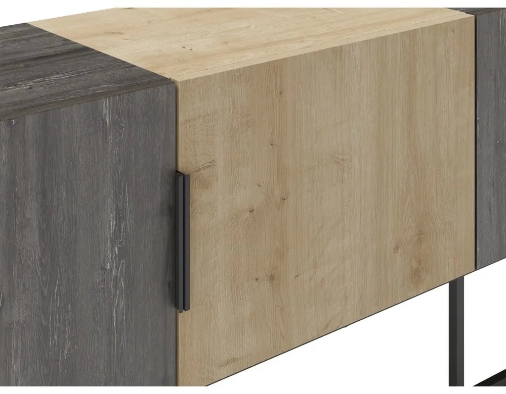 Масичка за телевизор с дъбов декор в естествен цвят 200x55 cm Titan - Marckeric