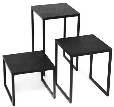 К-кт стойки за блок маса квадрат 3бр. Черен Мат - SG-79956(S3)