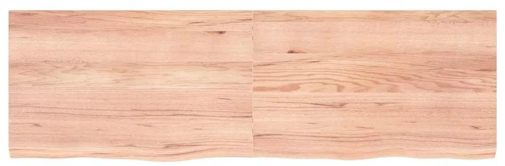 363712 vidaXL Стенен рафт светлокафяв 160x50x(2-4) см обработен масивен дъб