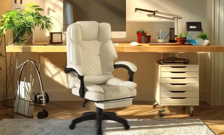 Ергономичен офис стол HC-1031 Ecru