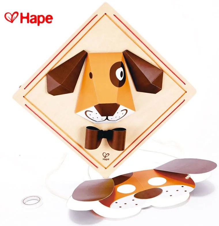 Hape - Направи си сам картина и маска Кученце