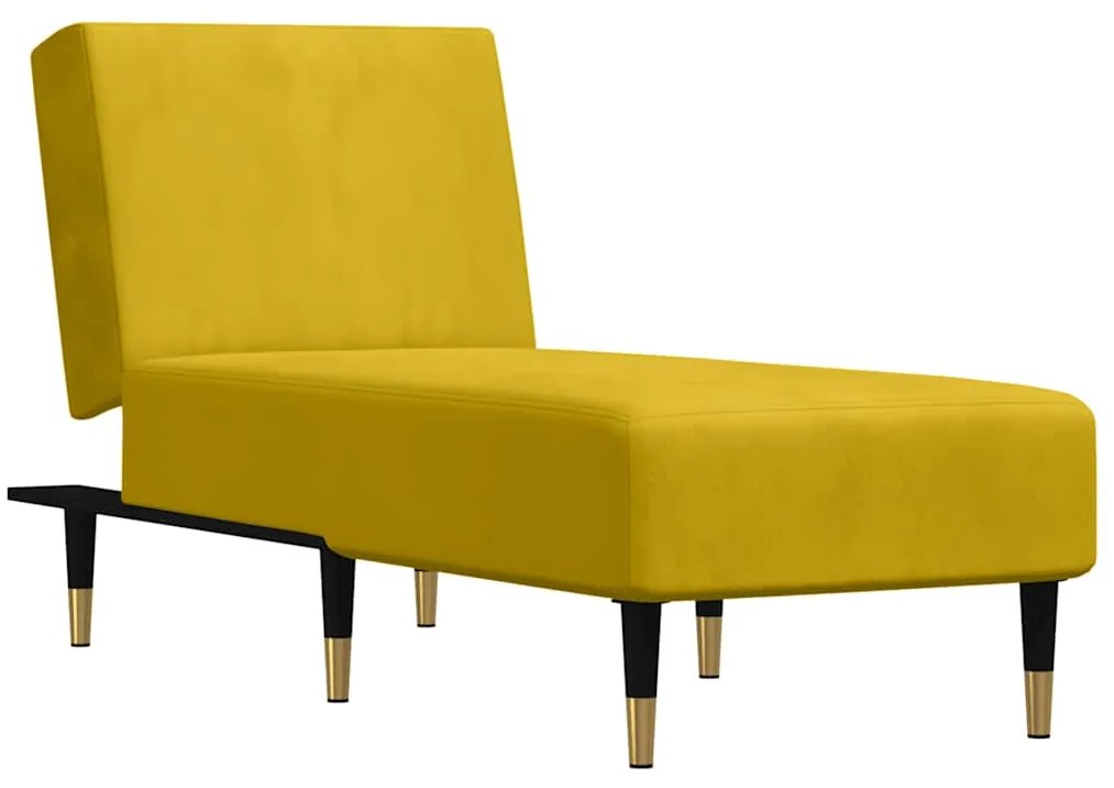 352806 vidaXL Кушетка, жълта, кадифе
