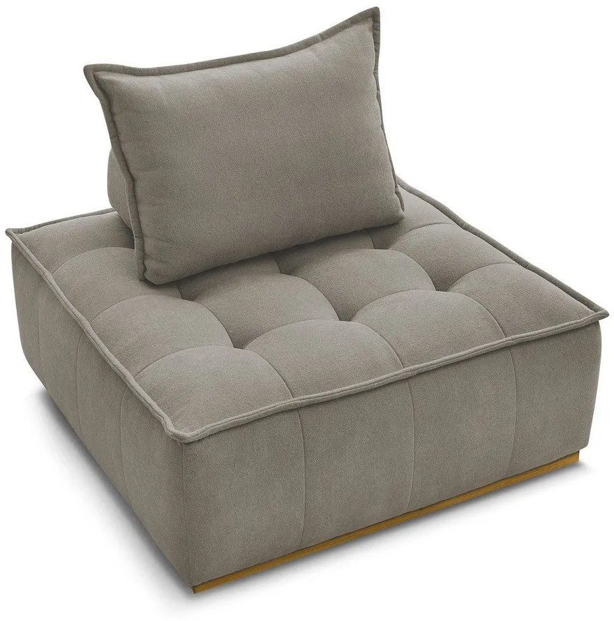 Кафяво-сиво шенилово кресло Elisa – Bobochic Paris