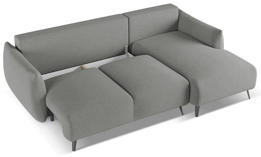 Светлосив ъглов диван (десен ъгъл) Malie – Makamii