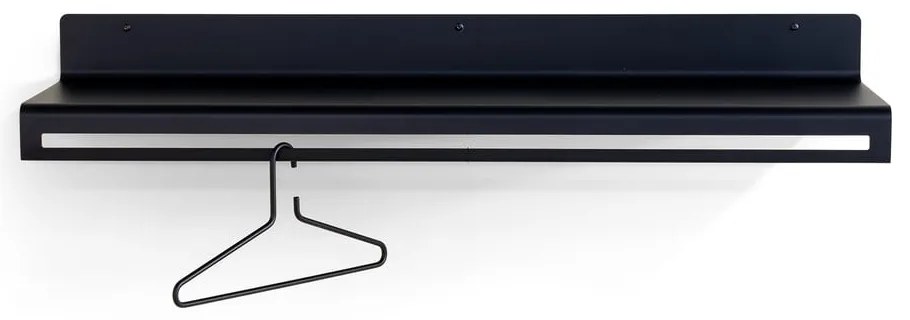 Черна метална стенна закачалка с рафт Sway – Spinder Design