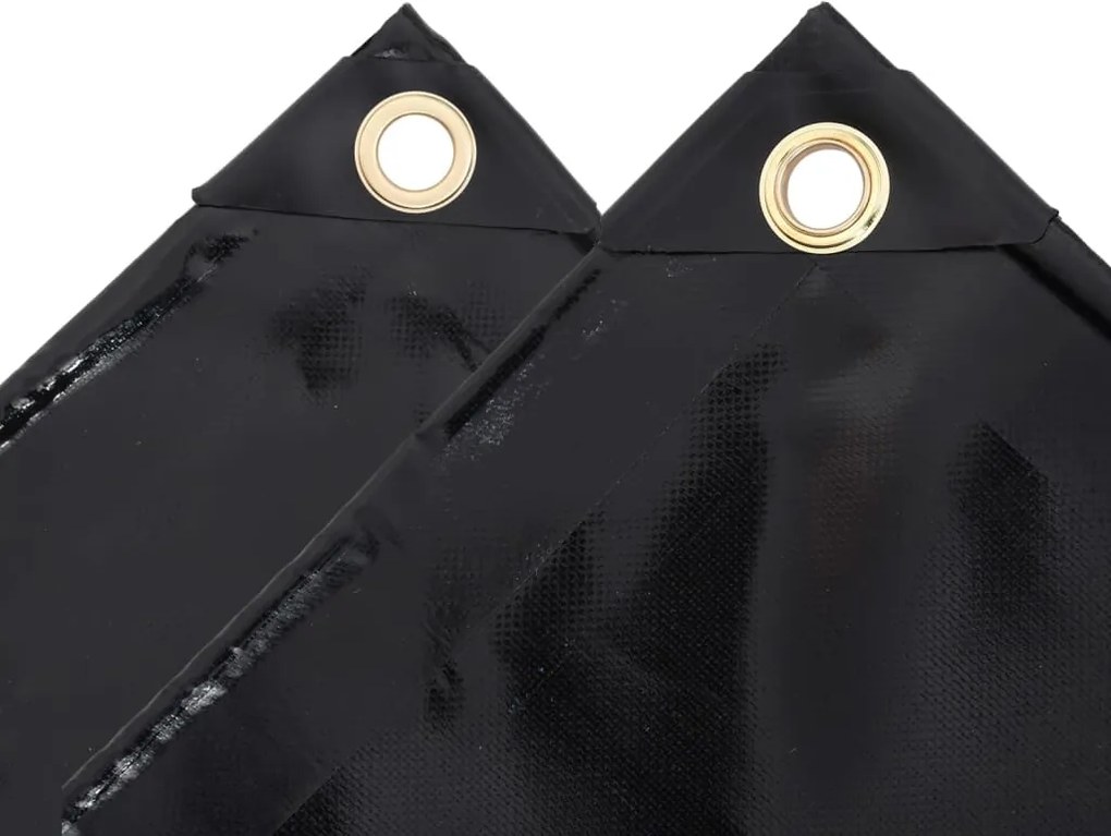 Брезент, 650 г/м², 3,5x2,5 м, черен