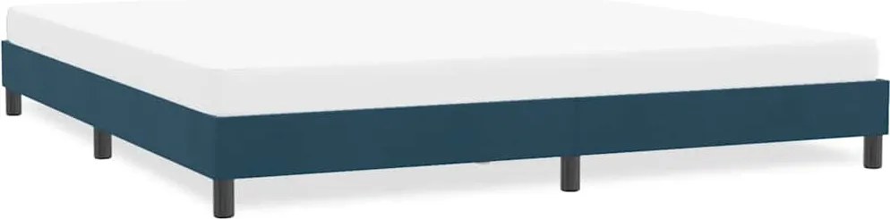 4101371 vidaXL Рамка за легло без матрак Тъмно синьо 180x210 cm Кадифе