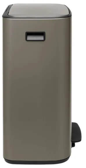Кош за боклук Brabantia Bo Pedal 1003184, 60 л, Леко затваряне, Противоплъзгаща основа, Сив