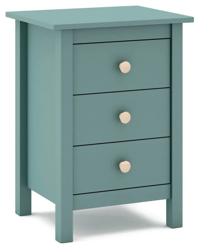 Детско нощно шкафче от борова дървесина в цвят бензин Max - Marckeric