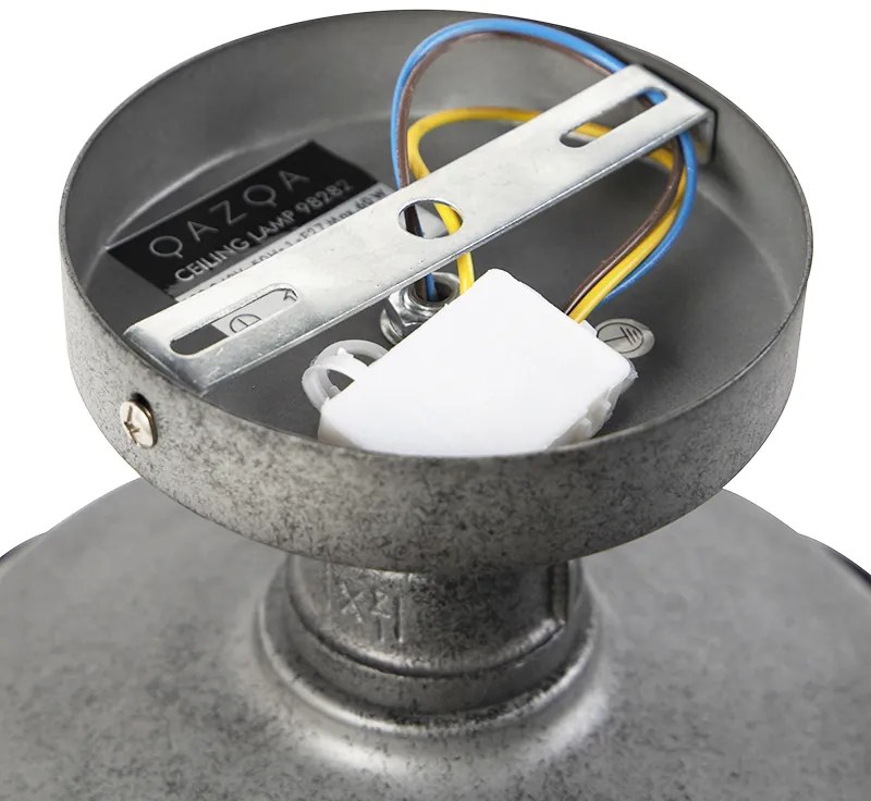 Индустриален плафон антично сребро 25,5 см - Course