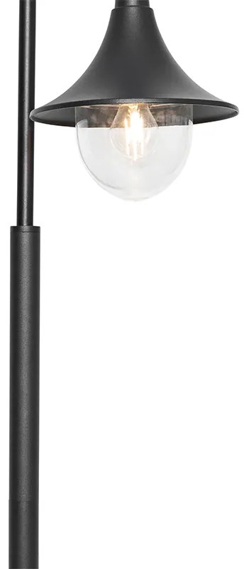 Класически външен фенер черен 125 см IP44 - Daphne