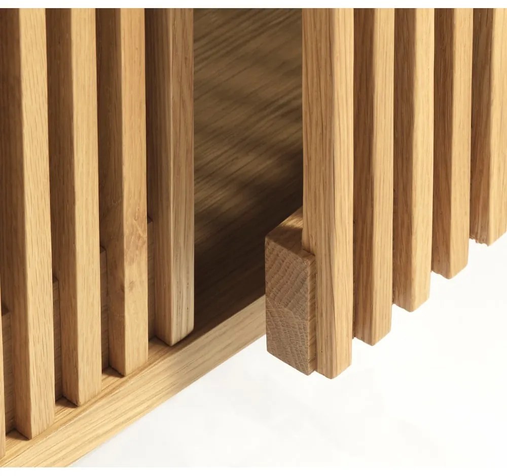 Маса за телевизор от декор от дъб в естествен цвят 143x55 cm Tiber – Unique Furniture