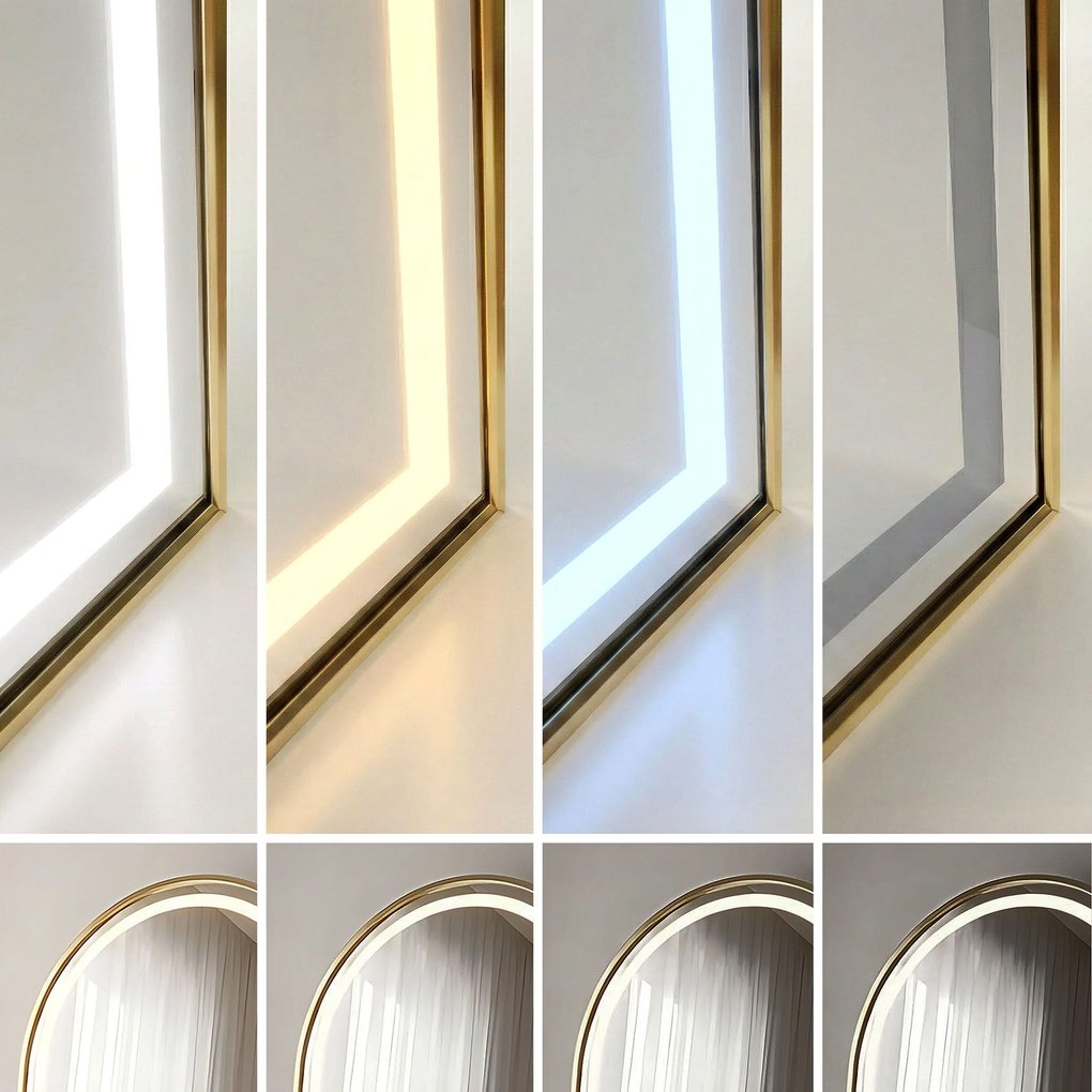 Огледало LED Orbit 60x170cm Brush Gold