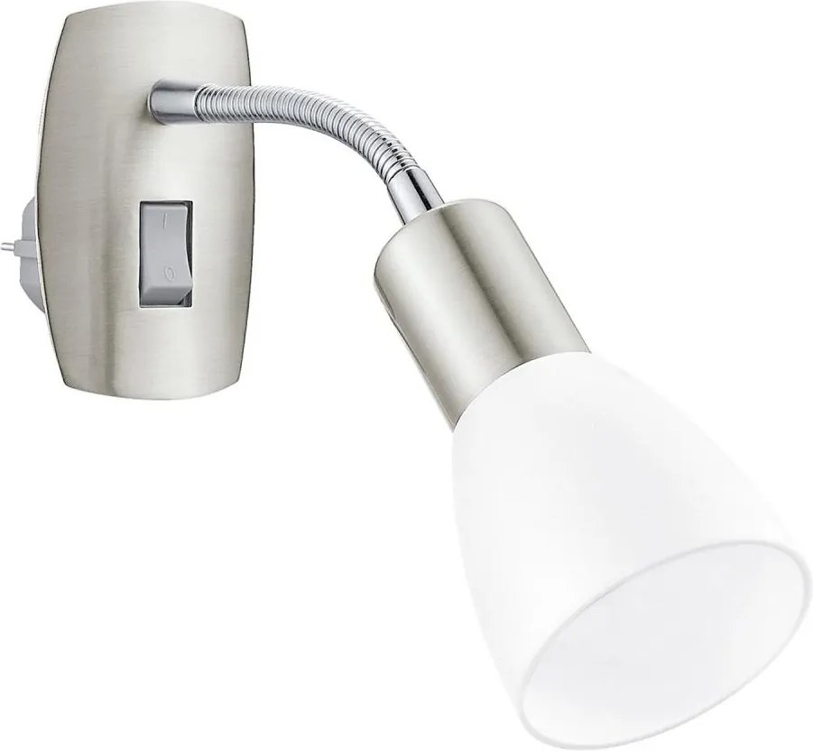 Eglo 902367 - Стенна лампа за включване в контакт DAKAR 3 1xE14/5W/230V матов хром