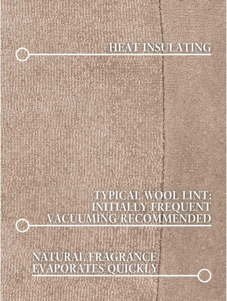 Бежов ръчно изработен кръгъл килим със смес от вълна ø 160 cm Kari Organic – Villeroy&amp;Boch