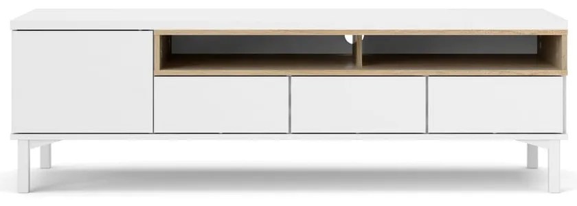 Бяла маса за телевизор 156x48x48 cm Roomers – Tvilum