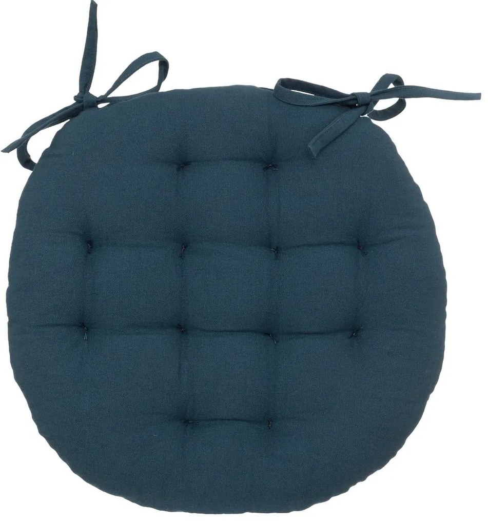 Кръгла възглавница за стол atmosphera Anjali, 38 cm - Тъмносин