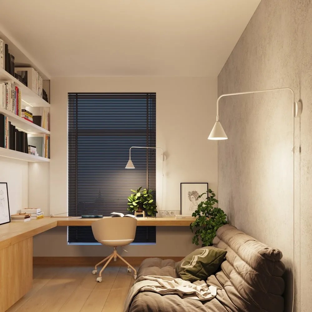 Бяла стенна лампа за контакт Zylo – Sollux