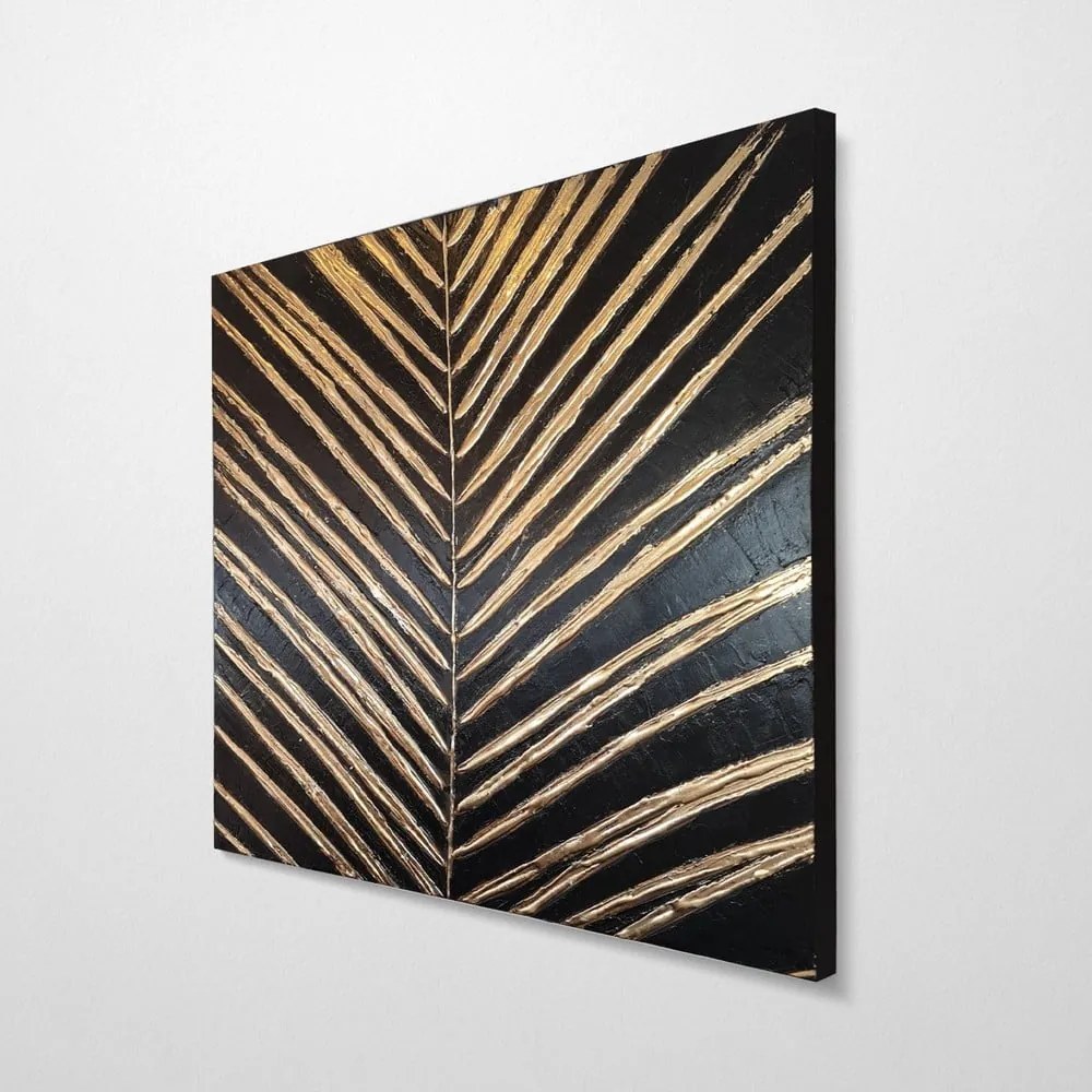 Ръчно рисувана картина 70x70 cm Palm Leaf – Wallity