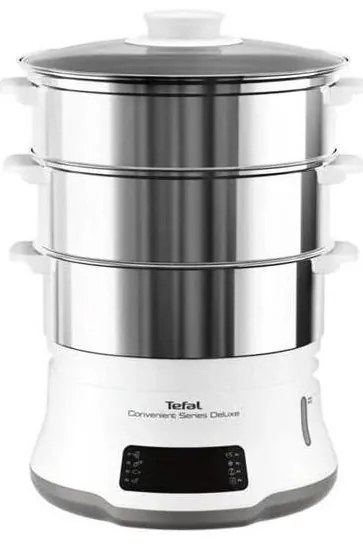 Tefal - Готварска печка за готвене на пара CONVENIENT SERIES DELUXE 9l 900W/230V неръждаем