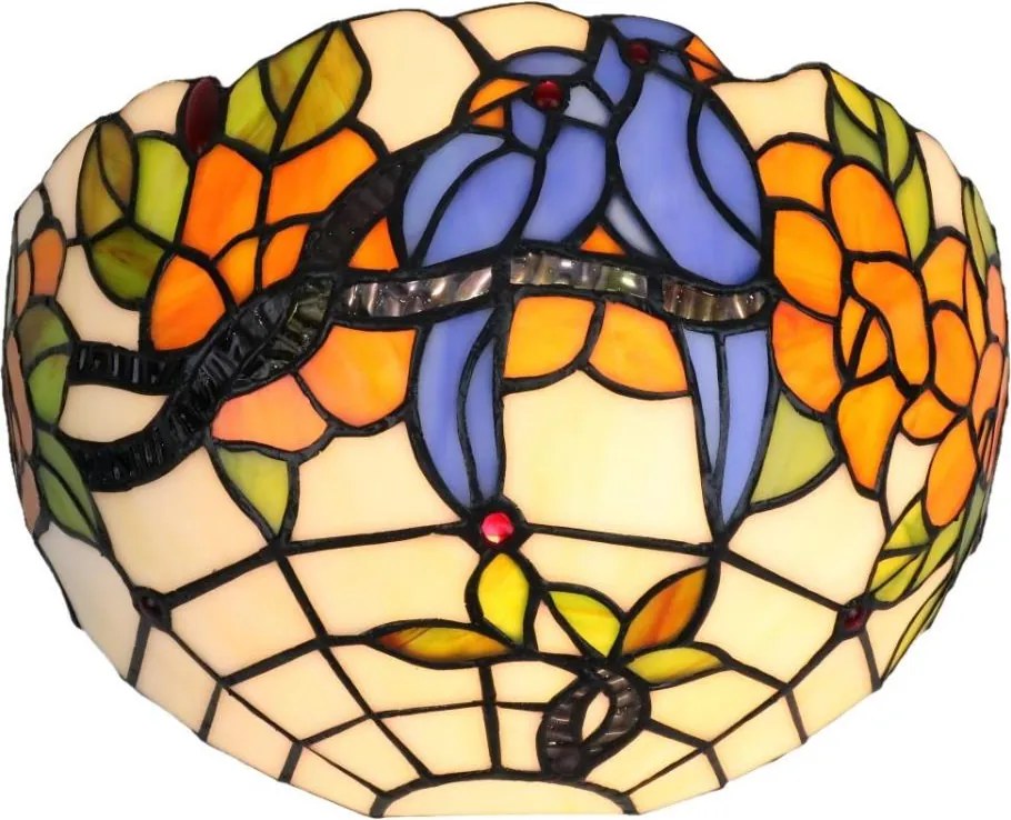 Brilagi - Tiffany витражен стенен аплик JUNGLE 1xE14/40W/230V