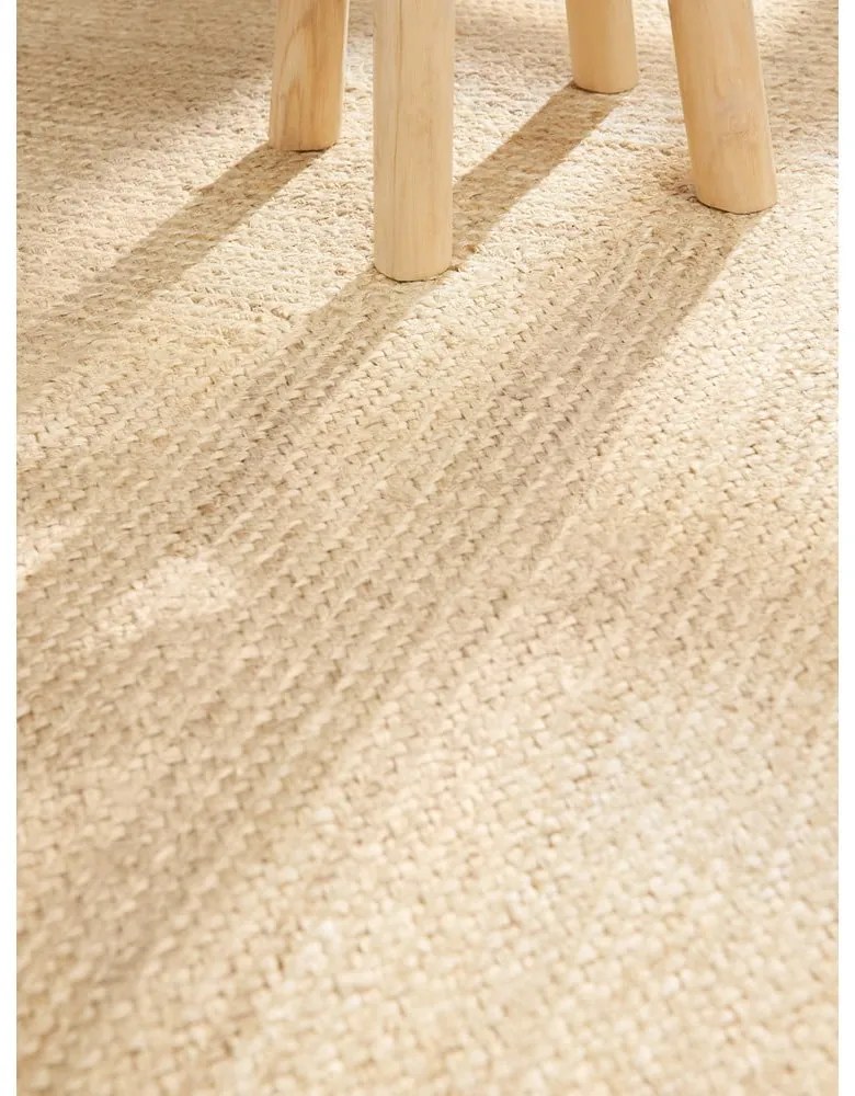 Двустранен ръчно изработен ютен килим в светло естествен цвят 160x230 cm Sharmila Natural White – Hanse Home