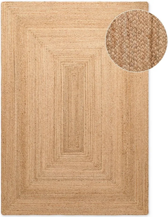 Двустранен/ръчно изработен ютен килим в естествен цвят 160x230 cm Juno – Hanse Home