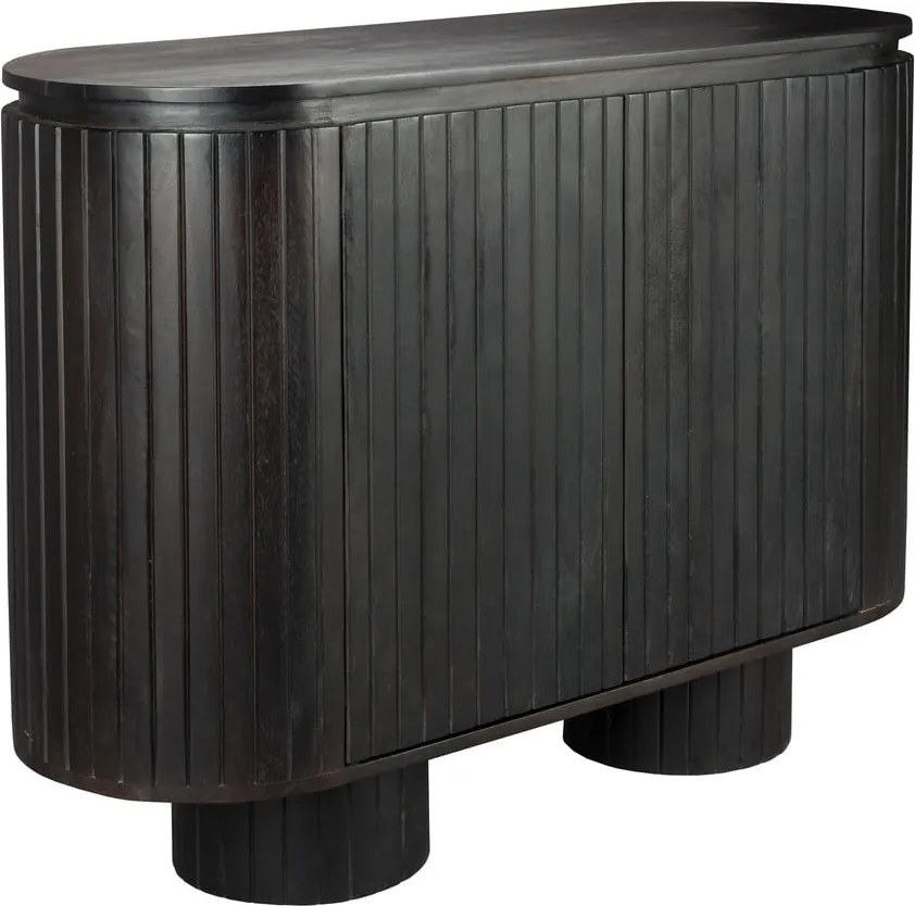 Тъмнокафяво шкафче от масивно манго 110x80x40 cm Kenji – Dutchbone