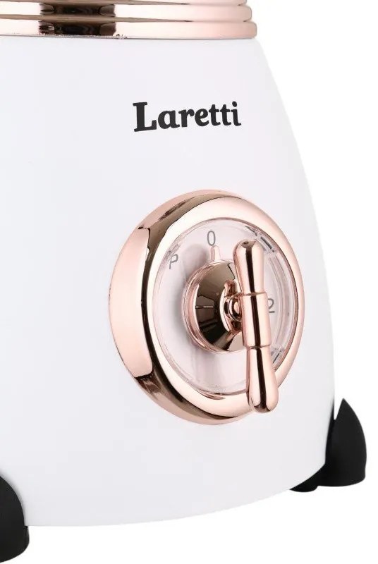 Блендер Laretti LR-FP7310, 500W, 1.5 л, Ножове от неръждаема стомана, 2 скорости + импулс, Заключващ механизъм, Бял