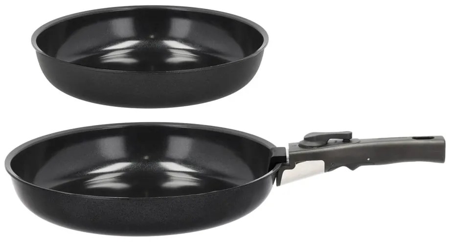 Алуминиев комплект тенджери с подвижна дръжка 2 бр. с незалепващо покритие ø 28 cm – Holm