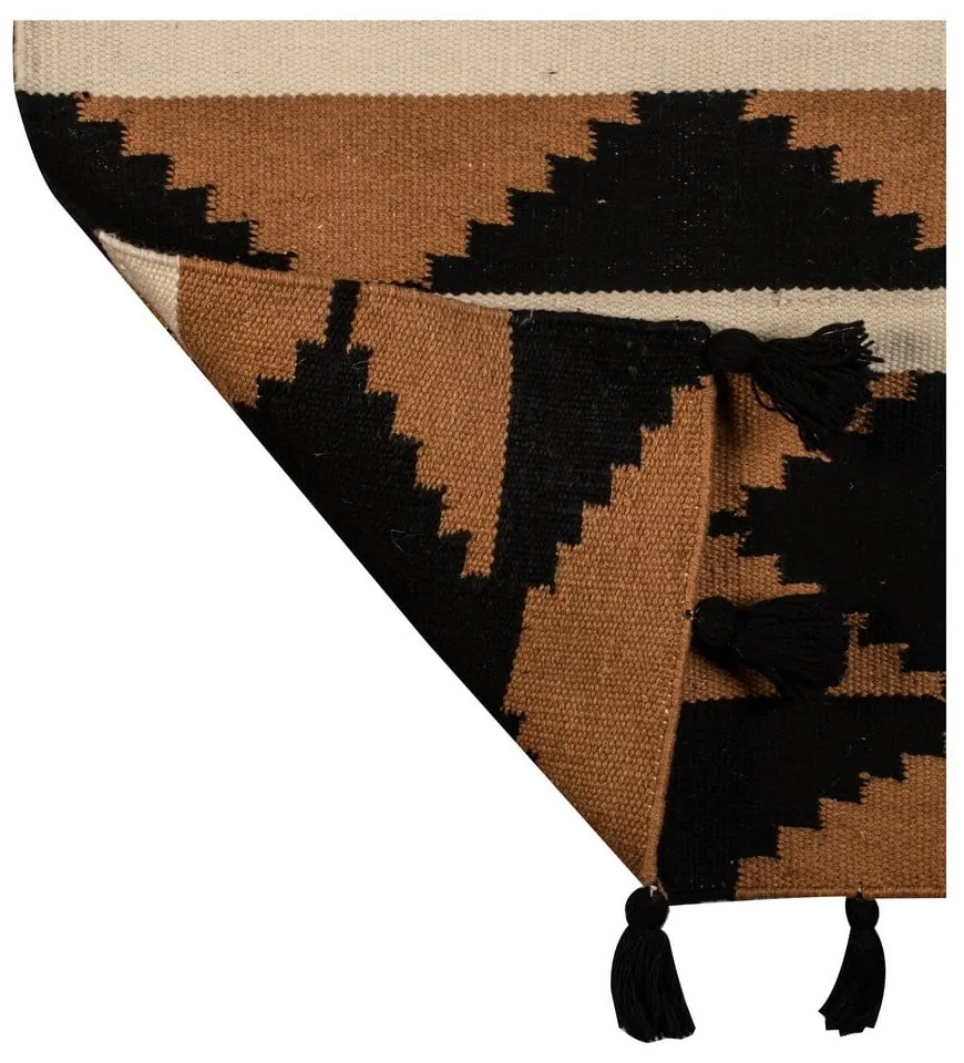 Двустранен килим за открито, изработен от рециклирана пластмаса, 80 x 180 cm Agate - Green Decore