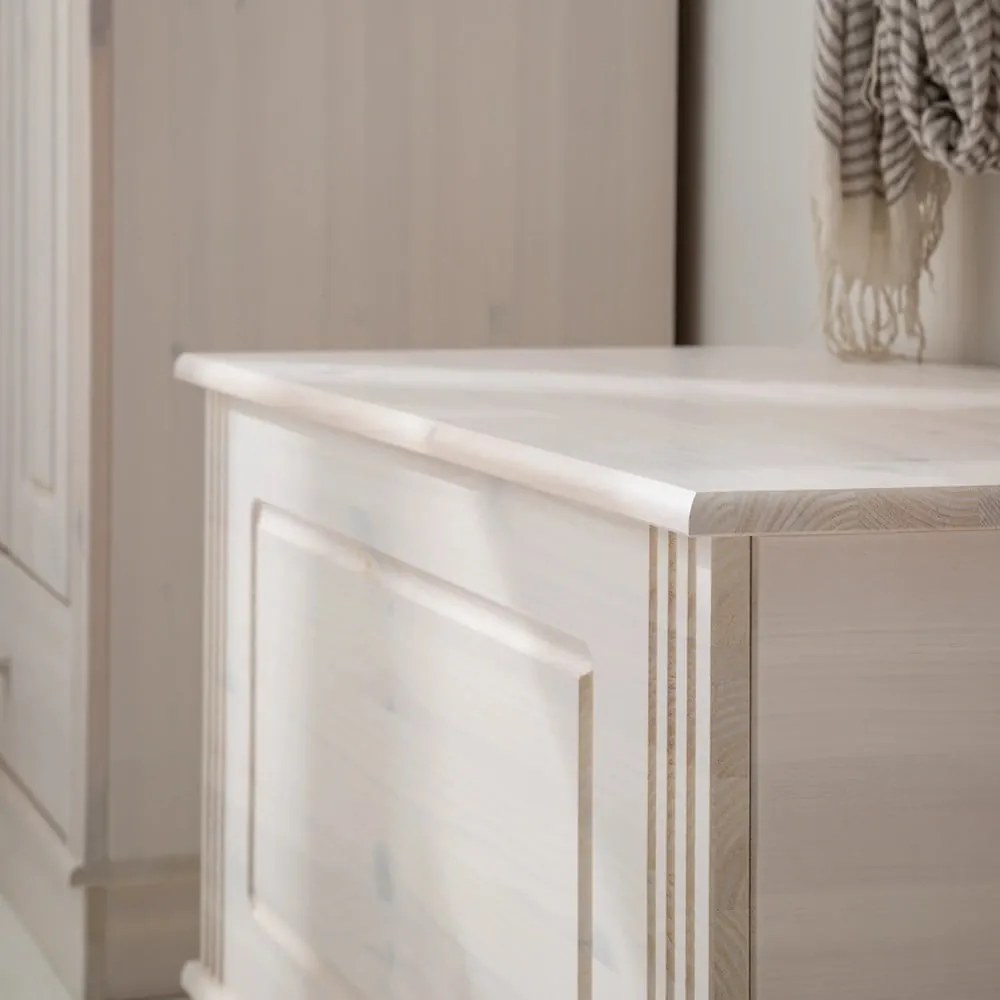 Бяла ракла от масивен бор 80x45 cm Anita – Støraa