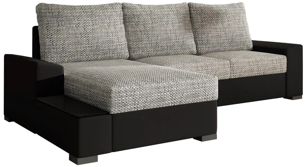 Ъгъл диван Nero-Black - Gray light-Left