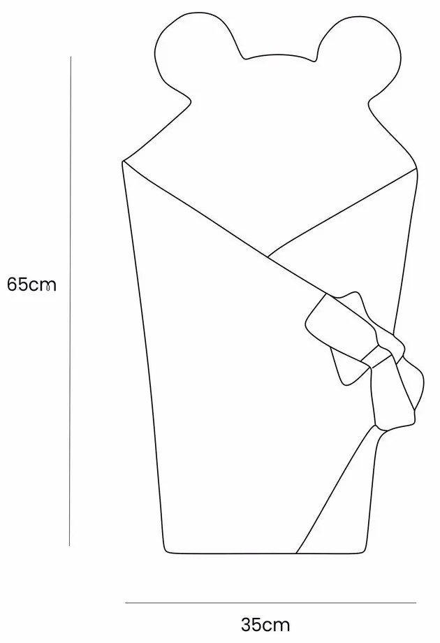 Бяло бебешко одеяло от букле 35x65 cm – Meowbaby