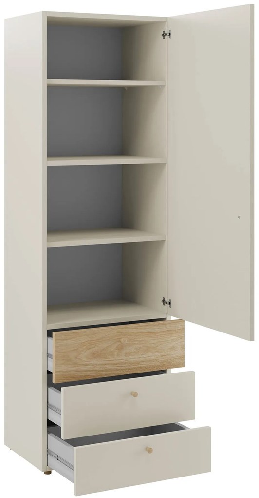 Гардероб Yuki с една врата-Бежов