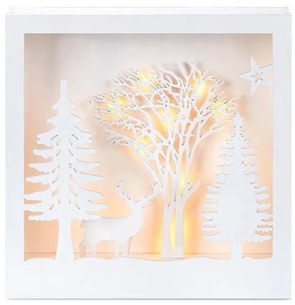 Бяла коледна светлинна украса Folkabo – Markslöjd