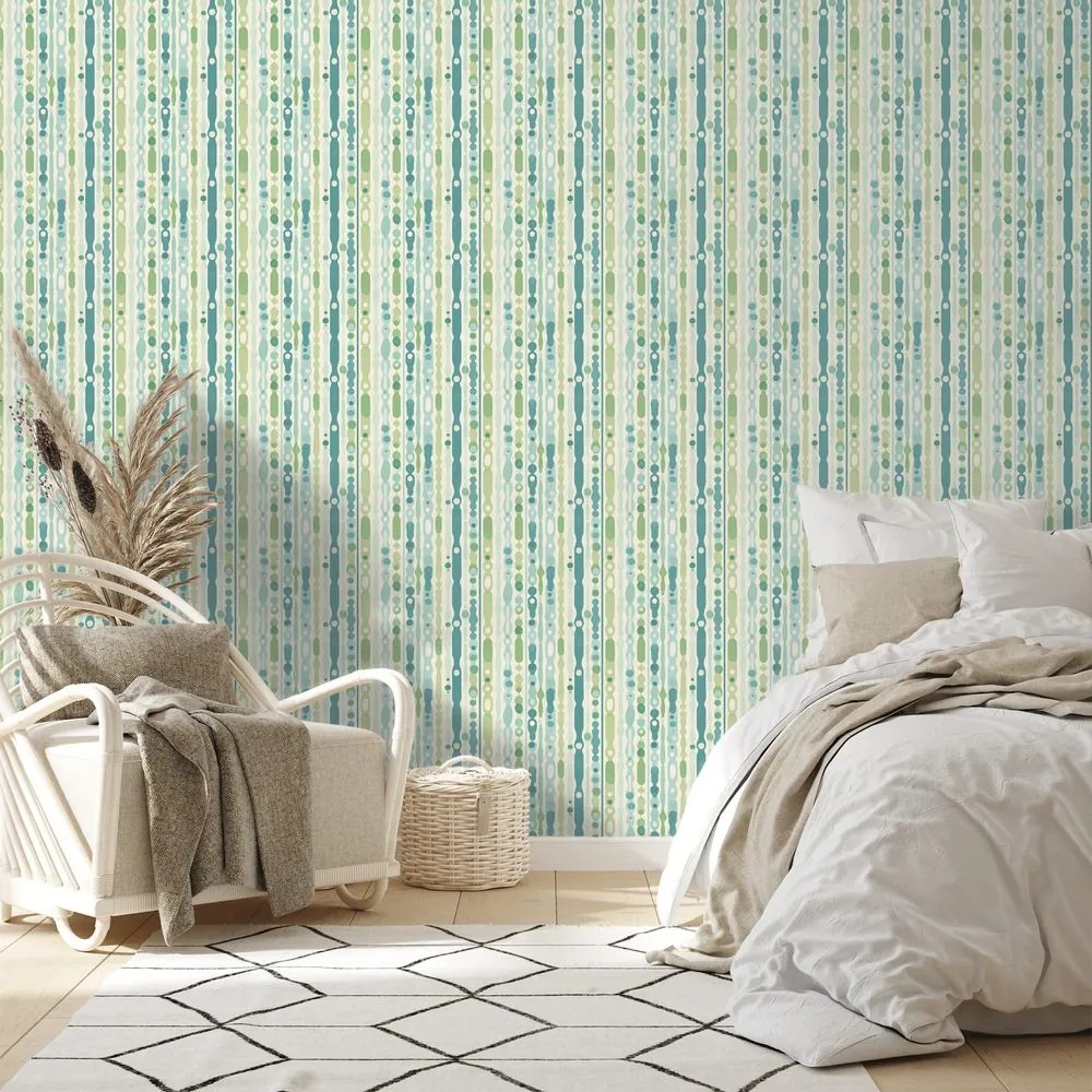 Тапет – Зелени и сини вертикални ивици